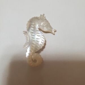 Vintage Mother Of Pearl Seahorse Pin